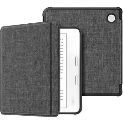 FINTIE Capa de 7" para Tolino Vision Color (2024) / Kobo Libra Color (2024) eReader – Super leve TPU parte traseira capa protetora com Auto Sleep/Wach e fecho magnético, cinzento escuro FINTIE Capa de 7" para Tolino Vision Color (2024) / Kobo Libra Color (2024) eReader – Super leve TPU parte traseira capa protetora com Auto Sleep/Wach e fecho magnético, cinzento escuro