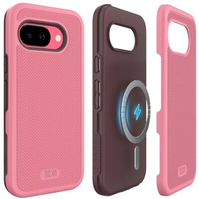 TUDIA MergeGrip Capa protetora para Google Pixel 9a 2025, compatível com Magsafe, de camada dupla, à prova de choques, antiderrapante, resistente (rosa fumê) TUDIA MergeGrip Capa protetora para Google Pixel 9a 2025, compatível com Magsafe, de camada dupla, à prova de choques, antiderrapante, resistente (rosa fumê)