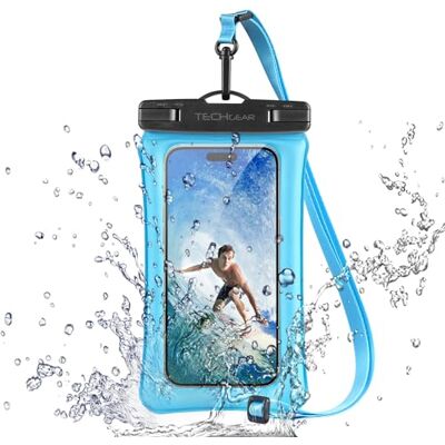 TECHGEAR Capa impermeável para telefone, IPX8 flutuante para natação, bolsa impermeável para telefone com cordão compatível com iPhone 17, 16e, 16, 15, 14, 13, Samsung Galaxy S25, S24, S23, S22+, S21 TECHGEAR Capa impermeável para telefone, IPX8 flutuante para natação, bolsa impermeável para telefone com cordão compatível com iPhone 17, 16e, 16, 15, 14, 13, Samsung Galaxy S25, S24, S23, S22+, S21