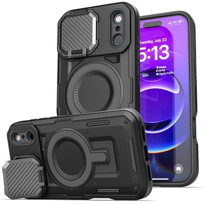 ENCASED Frosted Dual-Layer para iPhone 17 Pro, capa resistente de camada dupla compatível com MagSafe (preto) ENCASED Frosted Dual-Layer para iPhone 17 Pro, capa resistente de camada dupla compatível com MagSafe (preto)