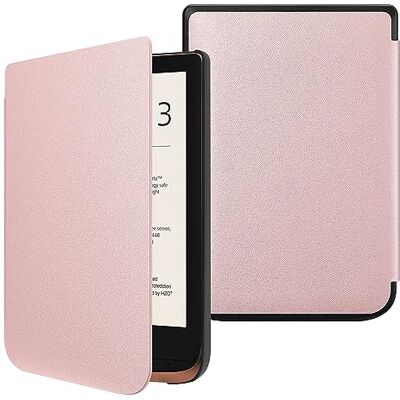 FINTIE Capa compatível com Pocketbook Touch HD 3/Touch Lux 4/Basic Lux 2/Color (2020) e-Book Reader de 6" super fina e leve, capa com auto-repouso/ativação, ouro rosa FINTIE Capa compatível com Pocketbook Touch HD 3/Touch Lux 4/Basic Lux 2/Color (2020) e-Book Reader de 6" super fina e leve, capa com auto-repouso/ativação, ouro rosa