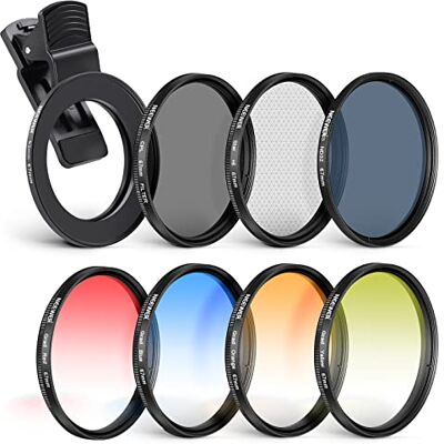 Neewer Kit de filtro de lente de 67 mm com clipe de lente de telefone, CPL, ND32, filtro de estrela de 6 pontos, filtros graduados (4 cores), compatível com iPhone 15 14 Pro MAX 13 12 11 Canon Nikon Sony Neewer Kit de filtro de lente de 67 mm com clipe de lente de telefone, CPL, ND32, filtro de estrela de 6 pontos, filtros graduados (4 cores), compatível com iPhone 15 14 Pro MAX 13 12 11 Canon Nikon Sony