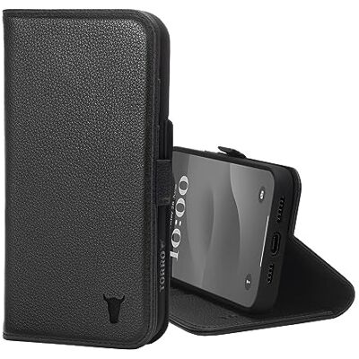 TORRO Capa compatível com iPhone 15 Pro MAX capa tipo carteira de couro premium com suporte e ranhuras para cartões (compatível com carregadores oficiais MagSafe) preto TORRO Capa compatível com iPhone 15 Pro MAX capa tipo carteira de couro premium com suporte e ranhuras para cartões (compatível com carregadores oficiais MagSafe) preto