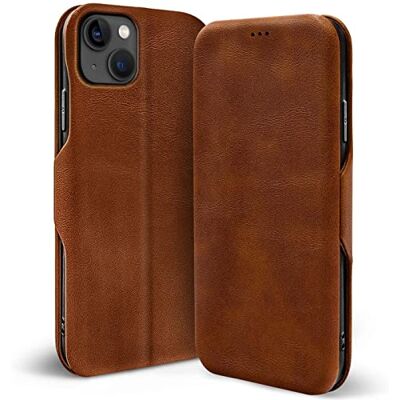 Verco Para iPhone 13 Capa tipo livro Shell, capa de negócios fina com fecho magnético e ranhura para cartões, compatível com iPhone 13 (6,1 polegadas), castanho Verco Para iPhone 13 Capa tipo livro Shell, capa de negócios fina com fecho magnético e ranhura para cartões, compatível com iPhone 13 (6,1 polegadas), castanho