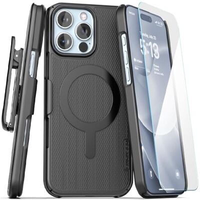 ENCASED Capa com clipe para cinto para iPhone 16 Pro (compatível com MagSafe) capa magnética ultrafina para telemóvel (SlimLine Series) ENCASED Capa com clipe para cinto para iPhone 16 Pro (compatível com MagSafe) capa magnética ultrafina para telemóvel (SlimLine Series)