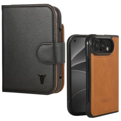 TORRO Funda de Cuero Desmontable para iPhone Duo, Negro Cuero Premium, Funda de Cartera Desmontable, Ranuras para Tarjetas, Compatible con Cargadores MagSafe Oficiales TORRO Funda de Cuero Desmontable para iPhone Duo, Negro Cuero Premium, Funda de Cartera Desmontable, Ranuras para Tarjetas, Compatible con Cargadores MagSafe Oficiales