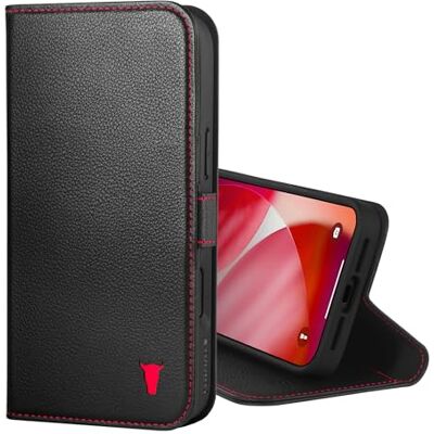 TORRO Capa de couro compatível com iPhone 17 Pro MAX 6,9" 2025 capa de couro premium tipo carteira com suporte e ranhuras para cartões (compatível com carregadores MagSafe oficiais) preto TORRO Capa de couro compatível com iPhone 17 Pro MAX 6,9" 2025 capa de couro premium tipo carteira com suporte e ranhuras para cartões (compatível com carregadores MagSafe oficiais) preto