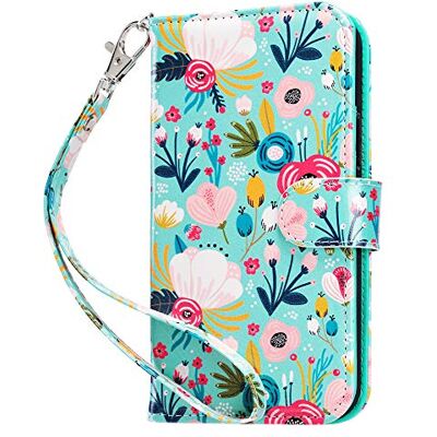 ULAK Capa para iPhone 12/12 Pro, capa carteira com tampa Flip Case mulher carteira PU couro suporte / ranhura de cartão capa livro cover para iPhone 12 / iPhone 12 Pro 6,1 polegadas 2020 flor ULAK Capa para iPhone 12/12 Pro, capa carteira com tampa Flip Case mulher carteira PU couro suporte / ranhura de cartão capa livro cover para iPhone 12 / iPhone 12 Pro 6,1 polegadas 2020 flor