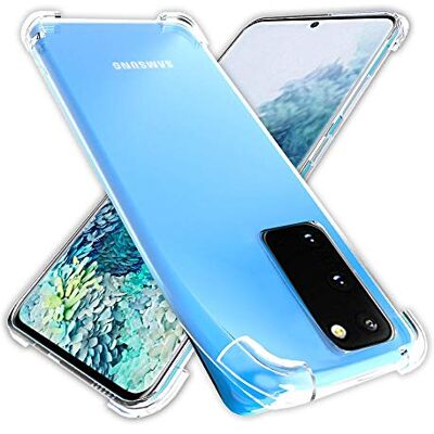 ebestStar Capa para Samsung Galaxy S20+, S20 5G, capa de silicone transparente, camada protetora TPU anti-choques, bordas reforçadas, transparente ebestStar Capa para Samsung Galaxy S20+, S20 5G, capa de silicone transparente, camada protetora TPU anti-choques, bordas reforçadas, transparente