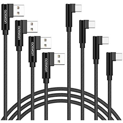 aceyoon Cabo USB C 4 pack de 30 cm 50 cm + 1 m + 2 m cabo USB tipo C 90 graus carregamento rápido e sincronização carregador tipo C cotovelo compatível com Huawei P10/P20/P30, para Galaxy S10/S9/S8 e mais aceyoon Cabo USB C 4 pack de 30 cm 50 cm + 1 m + 2 m cabo USB tipo C 90 graus carregamento rápido e sincronização carregador tipo C cotovelo compatível com Huawei P10/P20/P30, para Galaxy S10/S9/S8 e mais