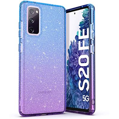 ULAK Capa para Samsung Galaxy S20 FE Glitter capa à prova de choques de estojo suave TPU capa para Samsung Galaxy S20 FE 5G 6,5 polegadas azul roxo ULAK Capa para Samsung Galaxy S20 FE Glitter capa à prova de choques de estojo suave TPU capa para Samsung Galaxy S20 FE 5G 6,5 polegadas azul roxo