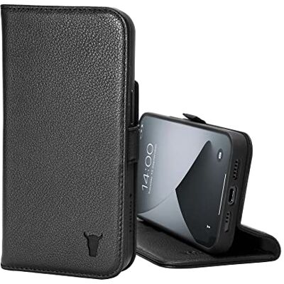 TORRO Capa compatível com iPhone 12 e iPhone 12 Pro capa tipo carteira de couro premium com suporte e ranhuras para cartões (preto) TORRO Capa compatível com iPhone 12 e iPhone 12 Pro capa tipo carteira de couro premium com suporte e ranhuras para cartões (preto)