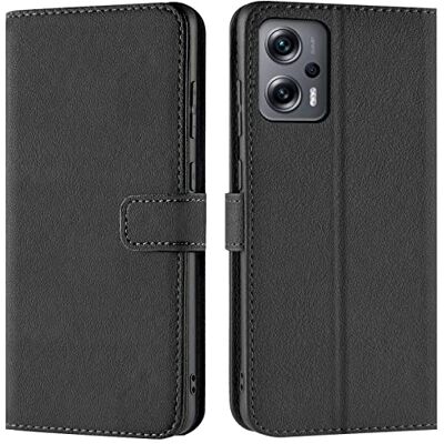 Verco Capa para Xiaomi Poco X4 GT, telemóvel case compatível com Poco X4 GT livro protetor capa, preto Verco Capa para Xiaomi Poco X4 GT, telemóvel case compatível com Poco X4 GT livro protetor capa, preto