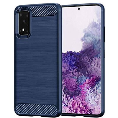 ebestStar Capa para Samsung Galaxy S20, S20 5G, capa capa protetora em carbono TPU, anti-choque, azul escuro ebestStar Capa para Samsung Galaxy S20, S20 5G, capa capa protetora em carbono TPU, anti-choque, azul escuro