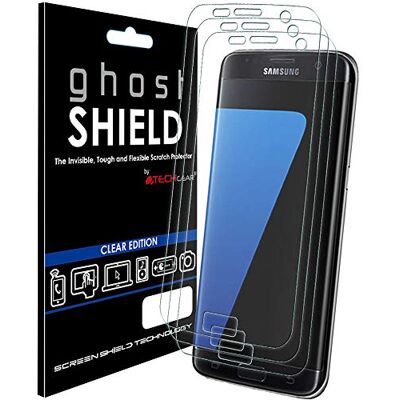 TECHGEAR ® Protetor de ecrã de poliuretano termoplástico genuíno reforçado para Samsung Galaxy S7 Edge (edição ghostSHIELD), capas protetoras com cobertura de tela completa, inclusive da área curva do TECHGEAR ® Protetor de ecrã de poliuretano termoplástico genuíno reforçado para Samsung Galaxy S7 Edge (edição ghostSHIELD), capas protetoras com cobertura de tela completa, inclusive da área curva do