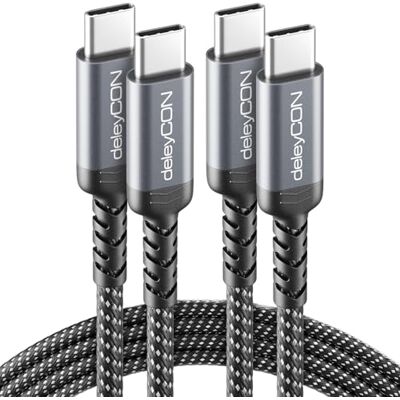deleyCON 2 x 2 m Cabo de carregamento USB-C 240 W carregamento rápido PD 3,1 cabo C a C para iPhone 17 16 15 Pro Max Air Galaxy A16 A56 S25 S24 S23 Pixel iPad MacBook AirPods Tablet S23 witch PS5 deleyCON 2 x 2 m Cabo de carregamento USB-C 240 W carregamento rápido PD 3,1 cabo C a C para iPhone 17 16 15 Pro Max Air Galaxy A16 A56 S25 S24 S23 Pixel iPad MacBook AirPods Tablet S23 witch PS5