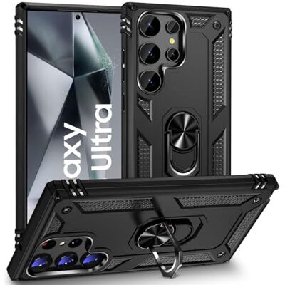 Verco Para Samsung Galaxy S24 Ultra capa exterior tipo defender, proteção integral anti-choque com anel de suporte, compatível com Samsung Galaxy S24 Ultra (6,1 polegadas), preto Verco Para Samsung Galaxy S24 Ultra capa exterior tipo defender, proteção integral anti-choque com anel de suporte, compatível com Samsung Galaxy S24 Ultra (6,1 polegadas), preto
