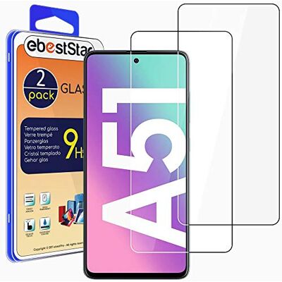 ebestStar Vidro temperado x2 para Samsung Galaxy A51 SM-A515F, protetor de ecrã filme vidro, anti-impactos ebestStar Vidro temperado x2 para Samsung Galaxy A51 SM-A515F, protetor de ecrã filme vidro, anti-impactos