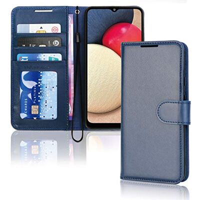 TECHGEAR - Galaxy A02s - Capa carteira de couro TECHGEAR - Galaxy A02s - Capa carteira de couro