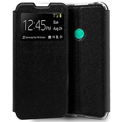 Tumundosmartphone Capa de livro suporte com janela para Xiaomi Redmi 9C cor preta Tumundosmartphone Capa de livro suporte com janela para Xiaomi Redmi 9C cor preta