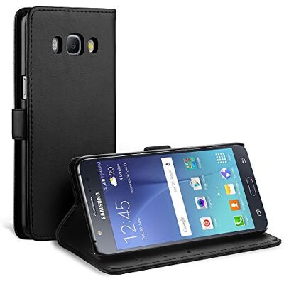 Simpeak Capa compatível com Samsung Galaxy J5 2016 (5,2 polegadas), capas compatíveis com Samsung J5 2016 capa de couro compatível com Samsung J5 2016 suporte dobrável, ranhuras Simpeak Capa compatível com Samsung Galaxy J5 2016 (5,2 polegadas), capas compatíveis com Samsung J5 2016 capa de couro compatível com Samsung J5 2016 suporte dobrável, ranhuras