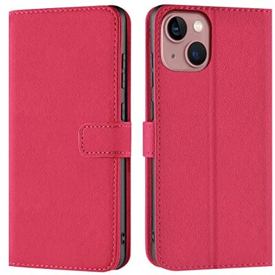 Verco Capa para iPhone 13 Mini, telemóvel case compatível com Apple iPhone 13 mini livro protetor capa 5,4 polegadas, rosa Verco Capa para iPhone 13 Mini, telemóvel case compatível com Apple iPhone 13 mini livro protetor capa 5,4 polegadas, rosa