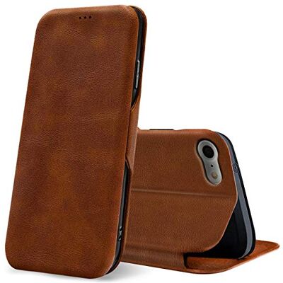 Verco Para iPhone 7/8 / SE 2 / SE 3 capa tipo livro Shell, capa de negócios fina com fecho magnético e ranhura para cartões, compatível com iPhone 7/8 / SE 2 / SE 3 (4,7 polegadas), castanho Verco Para iPhone 7/8 / SE 2 / SE 3 capa tipo livro Shell, capa de negócios fina com fecho magnético e ranhura para cartões, compatível com iPhone 7/8 / SE 2 / SE 3 (4,7 polegadas), castanho