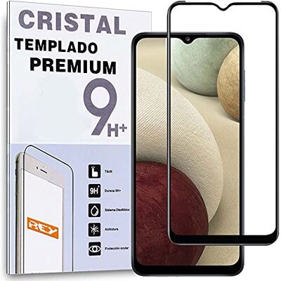 REY Protetor de ecrã curvo para Samsung Galaxy A12, Galaxy M12, preto, vidro temperado premium, 3D / 4D / 5D, anti-quebras REY Protetor de ecrã curvo para Samsung Galaxy A12, Galaxy M12, preto, vidro temperado premium, 3D / 4D / 5D, anti-quebras