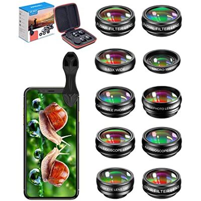 APEXEL 11 in1 Kit de lentes móveis lente grande angular e macro olho de peixe teleobjetivo+caleidoscópio/CPL/Fluxo/radial/filtro de estrela obturador para iPhone e a maioria dos telefones inteligentes APEXEL 11 in1 Kit de lentes móveis lente grande angular e macro olho de peixe teleobjetivo+caleidoscópio/CPL/Fluxo/radial/filtro de estrela obturador para iPhone e a maioria dos telefones inteligentes
