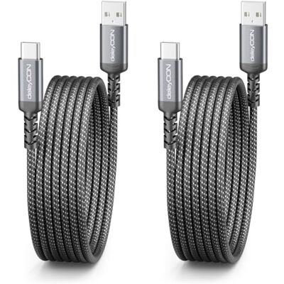 deleyCON 2 x 2 m cabo USB-A para USB-C cabo de carregamento e dados para iPhone 17 15 16 Pro Max Air Galaxy A16 A56 S25 S24 S23 Pixel iPad Pro Air Tablet AirPods portátil Switch PS5 deleyCON 2 x 2 m cabo USB-A para USB-C cabo de carregamento e dados para iPhone 17 15 16 Pro Max Air Galaxy A16 A56 S25 S24 S23 Pixel iPad Pro Air Tablet AirPods portátil Switch PS5