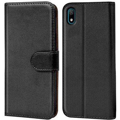 Verco Capa para Huawei Y5 2019, telemóvel case compatível com Huawei Y5 2019 livro protetor capa, preto Verco Capa para Huawei Y5 2019, telemóvel case compatível com Huawei Y5 2019 livro protetor capa, preto