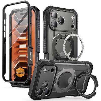 SUPCASE Funda para iPhone 18 Pro Max/17 Pro MAX Case con Soporte Magnético Protetor de ecrã de vidro, compatível com MagSafe, botão de controlo da câmara, proteção de grau militar, UBGrip Pro SUPCASE Funda para iPhone 18 Pro Max/17 Pro MAX Case con Soporte Magnético Protetor de ecrã de vidro, compatível com MagSafe, botão de controlo da câmara, proteção de grau militar, UBGrip Pro