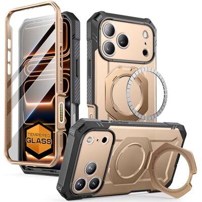 SUPCASE Funda para iPhone 18 Pro Max/17 Pro MAX Case con Soporte Magnético Protetor de ecrã de vidro, compatível com MagSafe, botão de controlo da câmara, proteção de grau militar, UBGrip Pro SUPCASE Funda para iPhone 18 Pro Max/17 Pro MAX Case con Soporte Magnético Protetor de ecrã de vidro, compatível com MagSafe, botão de controlo da câmara, proteção de grau militar, UBGrip Pro