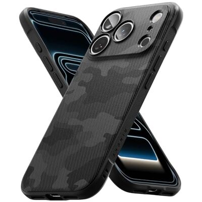 Ringke Onyx Capa para iPhone 17 Pro, sente-se bem na mão, resistente ao óleo e à sujidade, recortes precisos para a câmara camuflagem preta Ringke Onyx Capa para iPhone 17 Pro, sente-se bem na mão, resistente ao óleo e à sujidade, recortes precisos para a câmara camuflagem preta