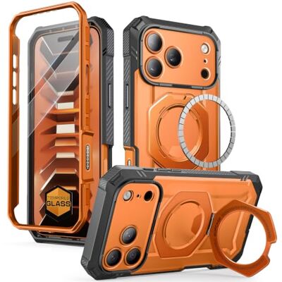SUPCASE Funda para iPhone 18 Pro / 17 Pro Case con Soporte Magnético,Coral Protetor de ecrã de vidro, compatível com MagSafe, botão de controlo da câmara, proteção de grau militar, UBGrip Pro SUPCASE Funda para iPhone 18 Pro / 17 Pro Case con Soporte Magnético,Coral Protetor de ecrã de vidro, compatível com MagSafe, botão de controlo da câmara, proteção de grau militar, UBGrip Pro