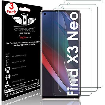TECHGEAR - Oppo Find X3 Neo 5G - 3-Pack - Angel Edition - Protetor de tela TECHGEAR - Oppo Find X3 Neo 5G - 3-Pack - Angel Edition - Protetor de tela