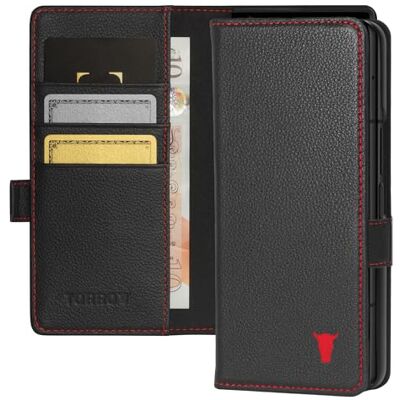 TORRO Capa compatível com Samsung Galaxy Z Fold6 – capa de couro premium com função de suporte e ranhuras para cartões para Galaxy Z Fold 6 (preto) TORRO Capa compatível com Samsung Galaxy Z Fold6 – capa de couro premium com função de suporte e ranhuras para cartões para Galaxy Z Fold 6 (preto)
