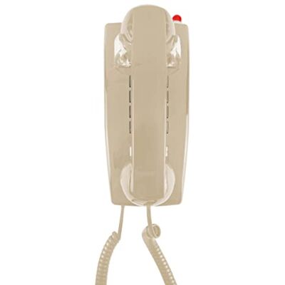 Opis Technology Opis WallFon Cabo de parede: Telefone fixo de pendurar retro e vintage, telefone antigo para casa com design clássico bege Opis Technology Opis WallFon Cabo de parede: Telefone fixo de pendurar retro e vintage, telefone antigo para casa com design clássico bege