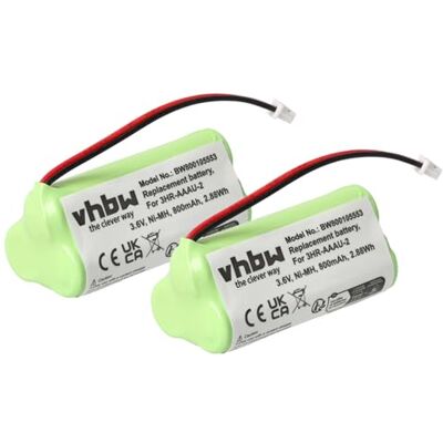 vhbw 2X bateria compatível com Bang & Olufsen BeoCom 2 telefone fixo sem fios (700 mAh, 3,6 V, NiMH) teléfono fijo o inalámbrico (700 mAh, 3,6 V, NiMH) verde vhbw 2X bateria compatível com Bang & Olufsen BeoCom 2 telefone fixo sem fios (700 mAh, 3,6 V, NiMH) teléfono fijo o inalámbrico (700 mAh, 3,6 V, NiMH) verde