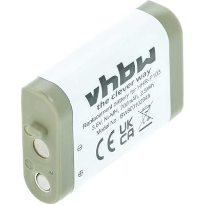 vhbw Bateria recarregável compatível com Panasonic KX-TG2352W, KX-TG2382, KX-TG2382B, KX-TG2383 telefone fixo ou sem fios (700 mAh, 3,6 V, NiMH) TL26413, TL 26413, TL-26413, 86413, TL 9641, TL-2613 teléfono fijo o inalámbrico (700 mAh, 3,6 V, NiMH) vhbw Bateria recarregável compatível com Panasonic KX-TG2352W, KX-TG2382, KX-TG2382B, KX-TG2383 telefone fixo ou sem fios (700 mAh, 3,6 V, NiMH) TL26413, TL 26413, TL-26413, 86413, TL 9641, TL-2613 teléfono fijo o inalámbrico (700 mAh, 3,6 V, NiMH)