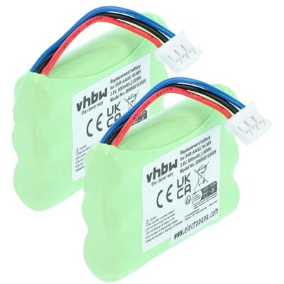 vhbw 2X bateria compatível com Bang&Olufsen BeoCom T373, 6000 telefone fixo ou sem fios (800 mAh, 3,6 V, NiMH) substitui 3HR-AAAU M6000, M6000 MKII, 6000 teléfono fijo o inalámbrico (800 mAh, 3,6 V, NiMH) Reemplaza 3HR-AAAU, 70AAAH3BMXZ, T373 vhbw 2X bateria compatível com Bang&Olufsen BeoCom T373, 6000 telefone fixo ou sem fios (800 mAh, 3,6 V, NiMH) substitui 3HR-AAAU M6000, M6000 MKII, 6000 teléfono fijo o inalámbrico (800 mAh, 3,6 V, NiMH) Reemplaza 3HR-AAAU, 70AAAH3BMXZ, T373
