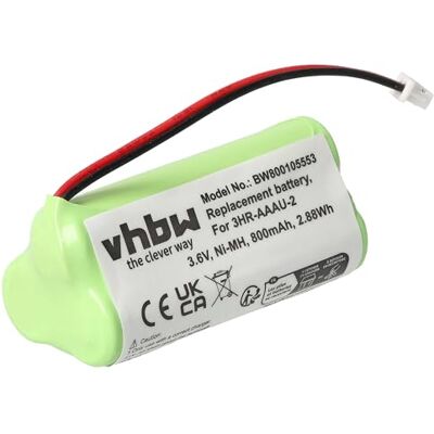 vhbw 1 x bateria compatível com Bang & Olufsen BeoCom 2 telefone fixo ou sem fios (800 mAh, 3,6 V, NiMH) substitui 3HR-AAAU-2 vhbw 1 x bateria compatível com Bang & Olufsen BeoCom 2 telefone fixo ou sem fios (800 mAh, 3,6 V, NiMH) substitui 3HR-AAAU-2