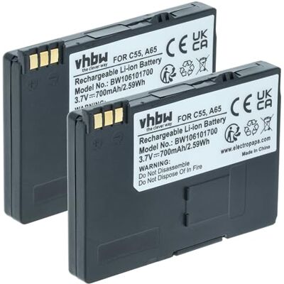 vhbw 2X bateria compatível com Siemens Gigaset SL3, SL37H, SL2 Professional, SL370, SL375 telefone fixo ou sem fios (700 mAh, 3,7 V, Li-Ion) SL37H, SL2 Professional, SL37, SL370, SL375 teléfono fijo o inalámbrico (700 mAh, 3,7 V, Li-Ion) vhbw 2X bateria compatível com Siemens Gigaset SL3, SL37H, SL2 Professional, SL370, SL375 telefone fixo ou sem fios (700 mAh, 3,7 V, Li-Ion) SL37H, SL2 Professional, SL37, SL370, SL375 teléfono fijo o inalámbrico (700 mAh, 3,7 V, Li-Ion)