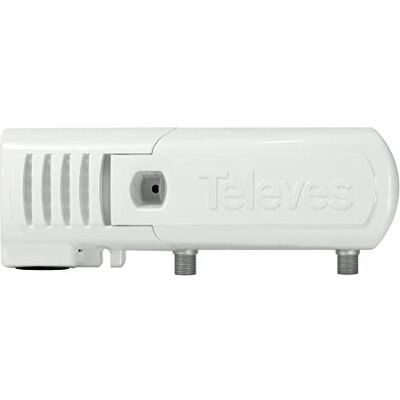 Televes Amplificador de habitação "F", equalização e alto ganho 1 saída: VHF/UHF + C. Retorno passivo, DOCSIS 3.0 Televes Amplificador de habitação "F", equalização e alto ganho 1 saída: VHF/UHF + C. Retorno passivo, DOCSIS 3.0