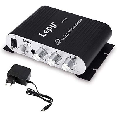 DollaTek Lepy LP-838 Amplificador de canal de automóvel acessório de áudio de subwoofer estéreo (preto) Led Light DollaTek Lepy LP-838 Amplificador de canal de automóvel acessório de áudio de subwoofer estéreo (preto) Led Light