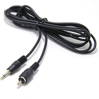 Ancable Embalagem de 2 cabos de áudio RCA macho de 3,5 mm monoaural mini mono macho de 3,5 mm, cabo de disparo para barra de som de subwoofer pré-amplificador Ancable Embalagem de 2 cabos de áudio RCA macho de 3,5 mm monoaural mini mono macho de 3,5 mm, cabo de disparo para barra de som de subwoofer pré-amplificador