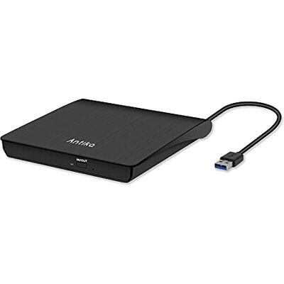 Antika Gravador de DVD/CD externo USB 3.0 portátil design ultra fino, leitor de DVD/CD com capacidade de correção de erros, compatível com WIN98/XP/WIN7/WIN8/WIN10/XP/Mac OS 8.6 Antika Gravador de DVD/CD externo USB 3.0 portátil design ultra fino, leitor de DVD/CD com capacidade de correção de erros, compatível com WIN98/XP/WIN7/WIN8/WIN10/XP/Mac OS 8.6
