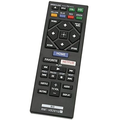 VINABTY RMT-VB201U Controlo remoto de substituição compatível com Sony BLU-Ray BDP-S1700 BDP-S6700 BDP-S3700 BDP-BX370 substituto de leitor de DVD para RMT-B126A (sem botão Bluetooth) VINABTY RMT-VB201U Controlo remoto de substituição compatível com Sony BLU-Ray BDP-S1700 BDP-S6700 BDP-S3700 BDP-BX370 substituto de leitor de DVD para RMT-B126A (sem botão Bluetooth)