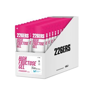 226ERS High Fructose Gel, gel energético desportivo, morango 24 x 80 g 55 g hidratos multitransportáveis de alta absorção, maltodextrina e frutose 1:0,8, sem glúten, sem lactose, vegano 226ERS High Fructose Gel, gel energético desportivo, morango 24 x 80 g 55 g hidratos multitransportáveis de alta absorção, maltodextrina e frutose 1:0,8, sem glúten, sem lactose, vegano