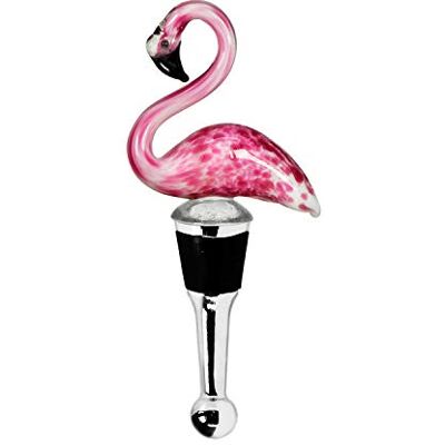 EDZARD Tampa para garrafas flamingo (H 13 cm), feita à mão Para champanhe, vinho e cava, estilo vidro artesanal, decoração de festa, acessório de bar, ideia de presente EDZARD Tampa para garrafas flamingo (H 13 cm), feita à mão Para champanhe, vinho e cava, estilo vidro artesanal, decoração de festa, acessório de bar, ideia de presente